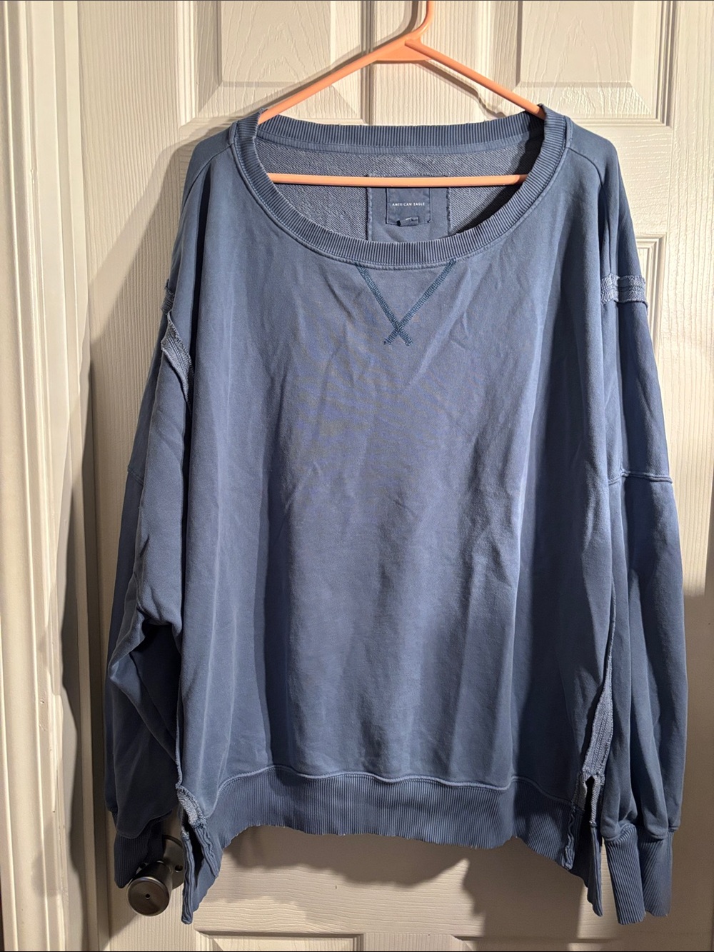 American Eagle Outfitters Dusty Blue Women's Crewneck Sweatshirt